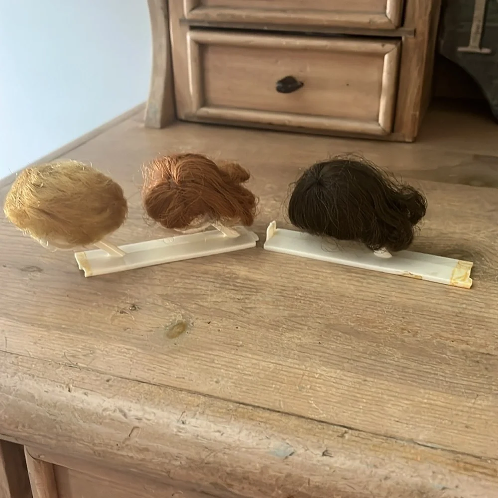 Barbie Miss Fashion Queen Wigs Set of 3 Redhead Brunette Blonde 1960’s